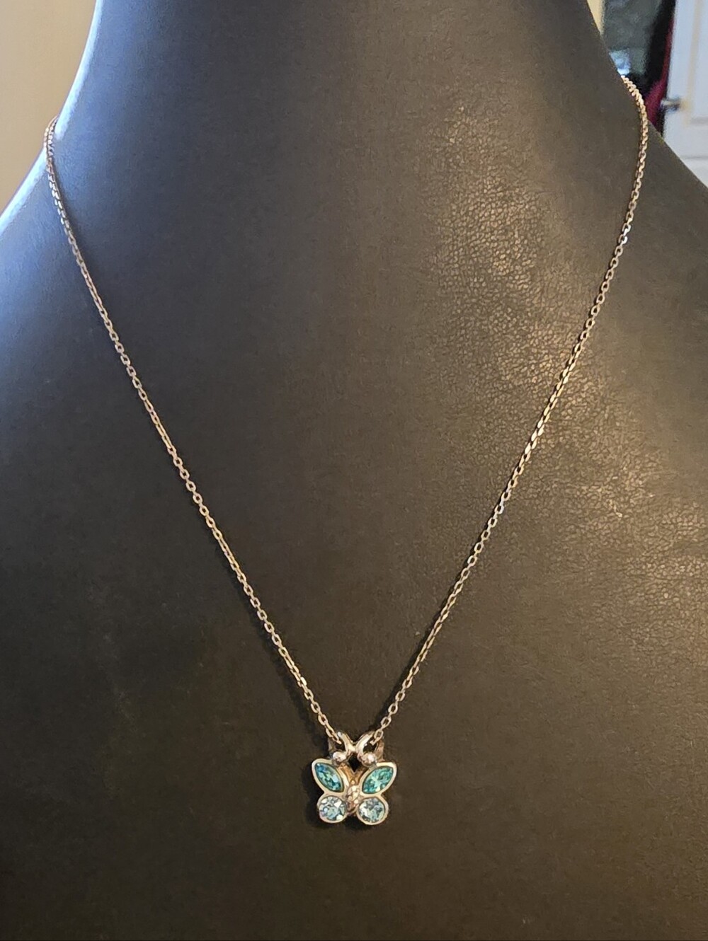 RETIRED Brighton petite crystal butterfly necklace.